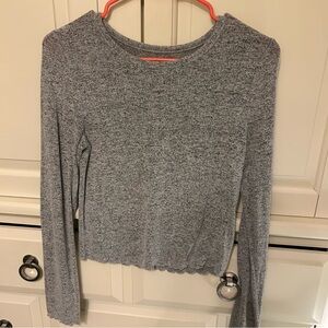Wild Fable Heather Gray Long Sleeve Top
